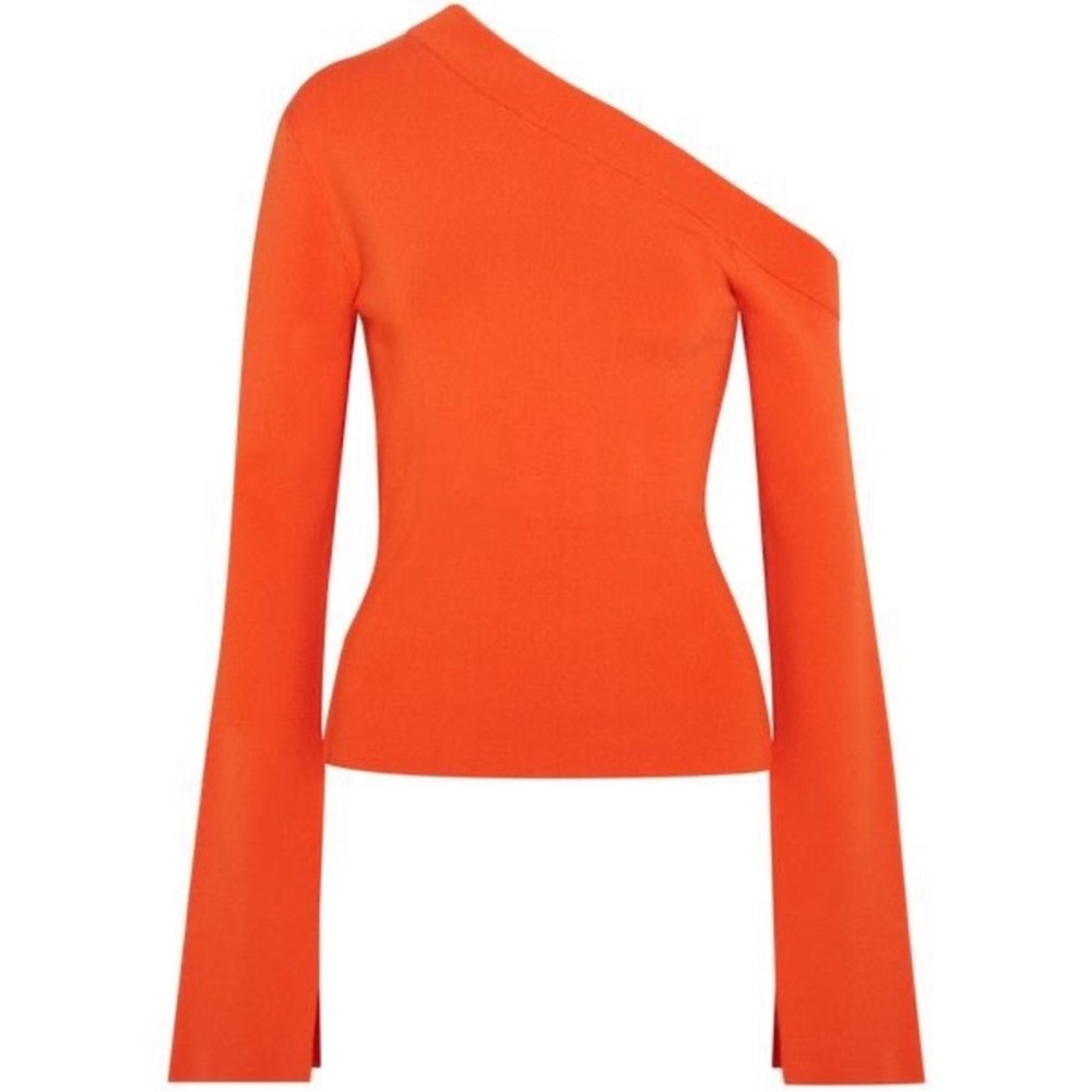 NWT Solace London Mariette Black Off-Shoulder Top 0 Orange